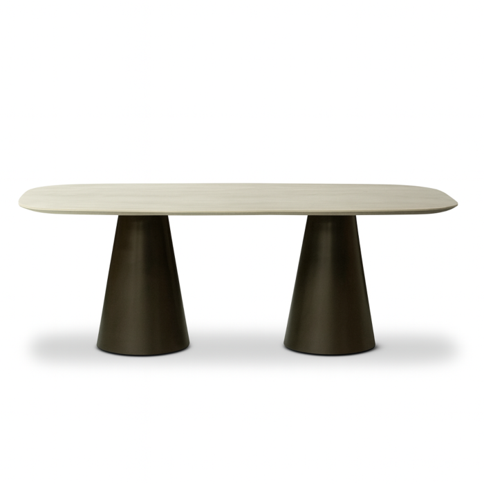 Eettafel Mira Deens Ovaal Met Anodic Brown Poten