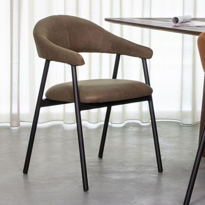 LABEL51 Eetkamerstoel Amaze Moss Micro Suede