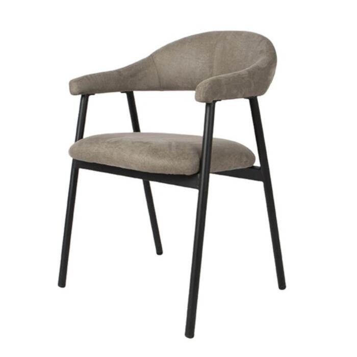 LABEL51 Eetkamerstoel Amaze Taupe Micro Suede 