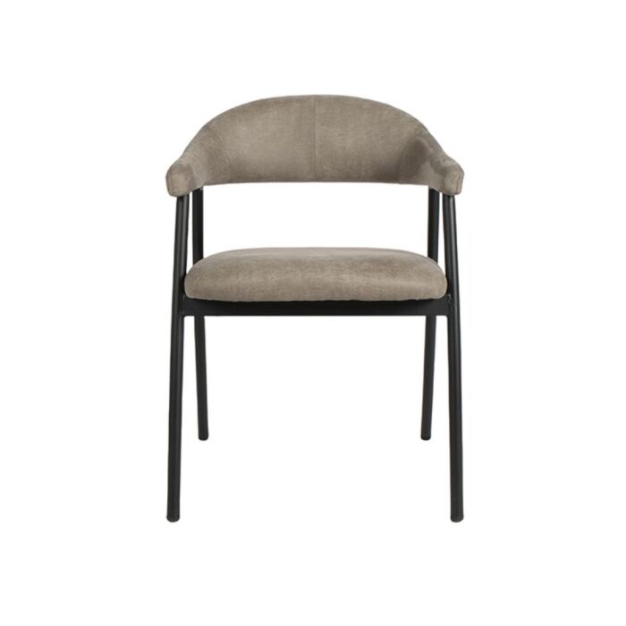 LABEL51 Eetkamerstoel Amaze Taupe Micro Suede 