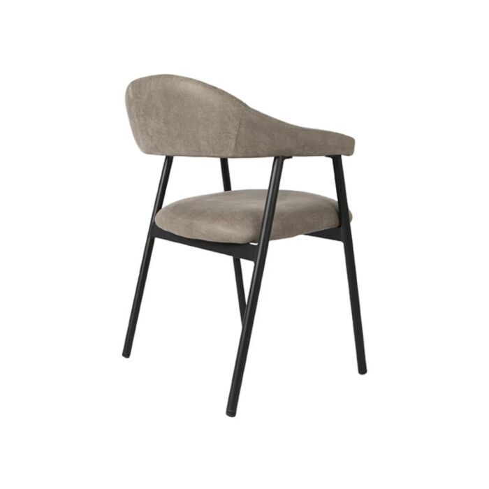 LABEL51 Eetkamerstoel Amaze Taupe Micro Suede 