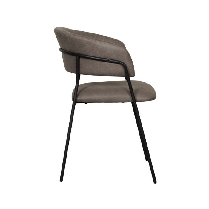 LABEL51 Eetkamerstoel Luuk Taupe Micro Suede