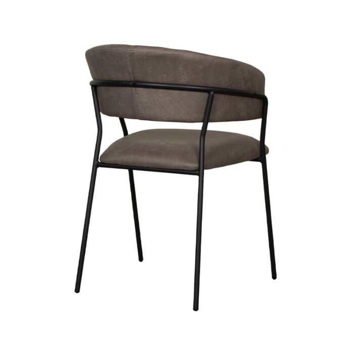 LABEL51 Eetkamerstoel Luuk Taupe Micro Suede
