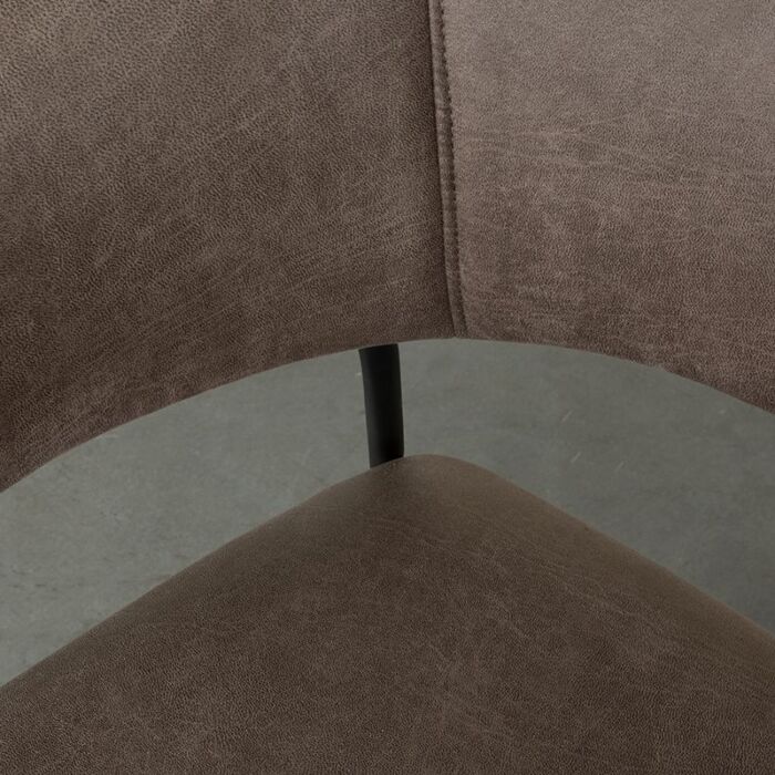 LABEL51 Eetkamerstoel Luuk Taupe Micro Suede