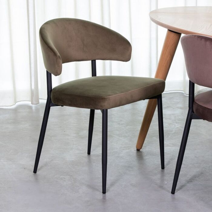 LABEL51 Eetkamerstoel Bliss Hunter Fluweel