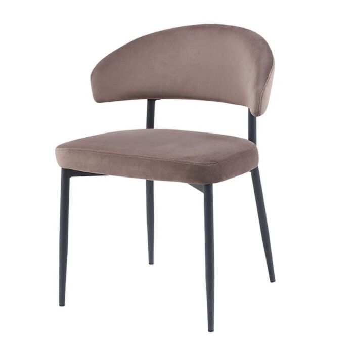 LABEL51 Eetkamerstoel Bliss Taupe Fluweel