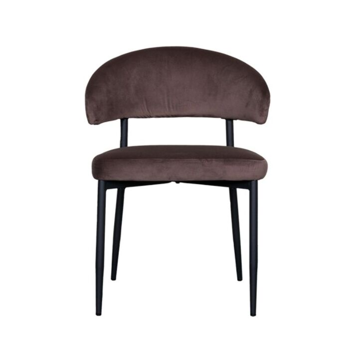 LABEL51 Eetkamerstoel Bliss Taupe Fluweel