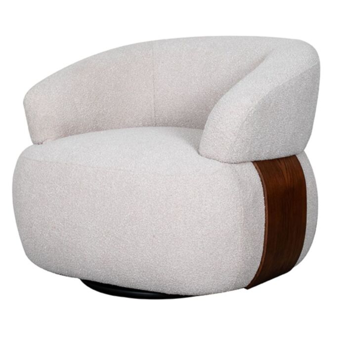 LABEL51 Fauteuil Valenza Boucle Walnoot Eiken