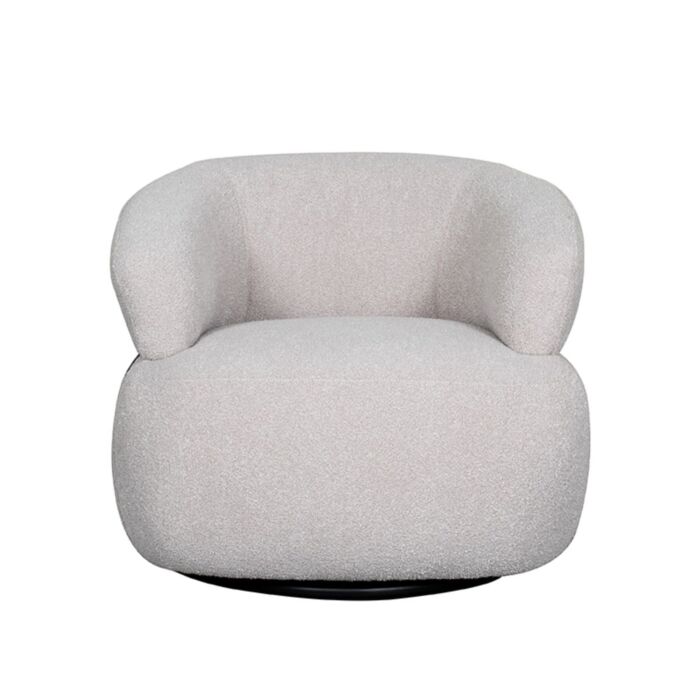 LABEL51 Fauteuil Valenza Boucle Zwart Eiken