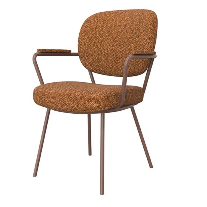 LABEL51 Eetkamerstoel Lausanne Coral Royal Boucle