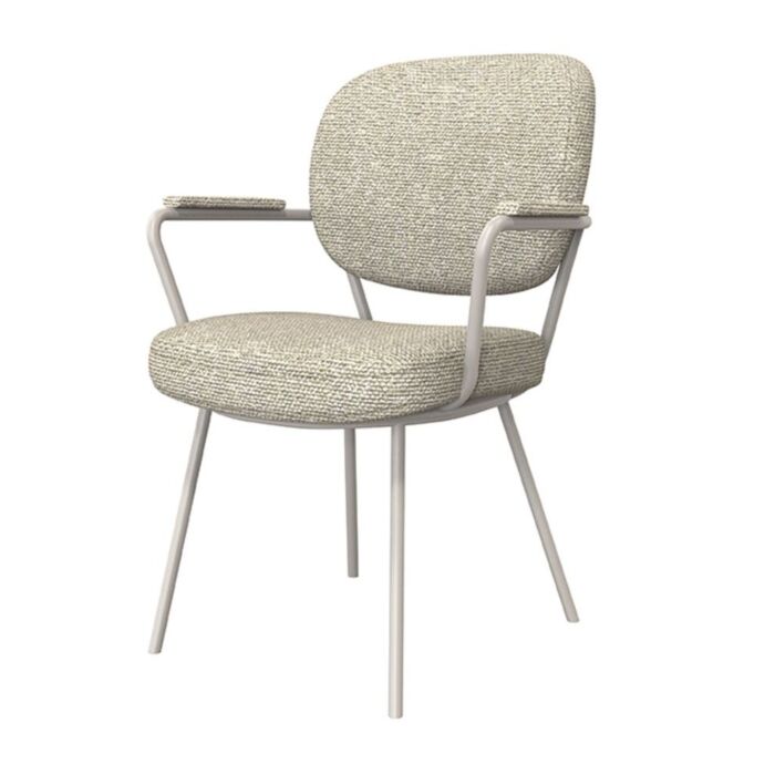 LABEL51 Eetkamerstoel Lausanne Naturel Royal Boucle Taupe
