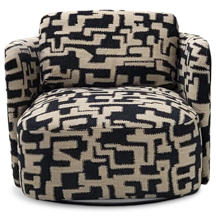 Draaifauteuil Irene Zwart&Taupe