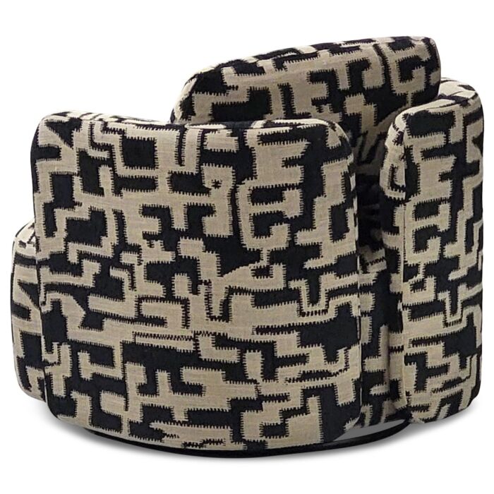 Draaifauteuil Irene Zwart&Taupe