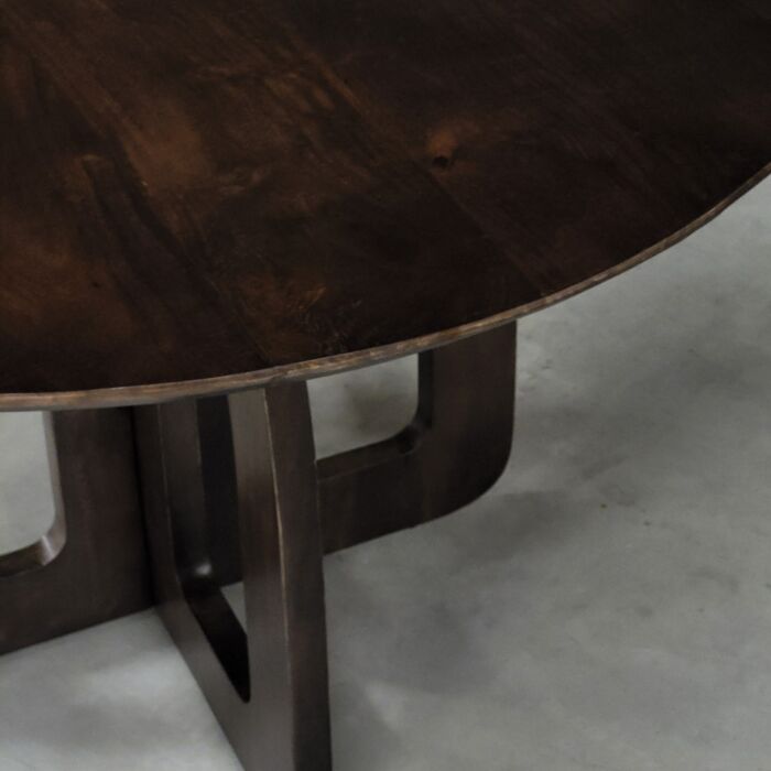 Eettafel Sleeper Rond 130 cm Walnoot Open Poot