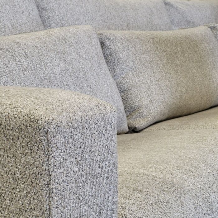 Hoekbank Mora Beige Ottomaan Links