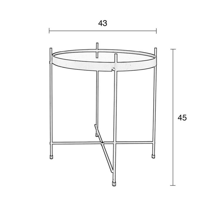 Zuiver Cupid Bijzettafel Marble White