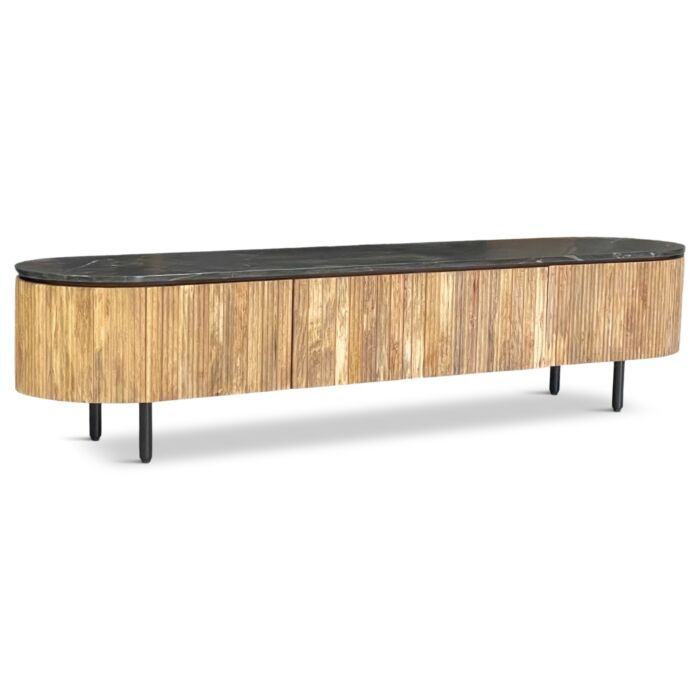 Tv-meubel Specter Licht Hout Met Marmer 200cm