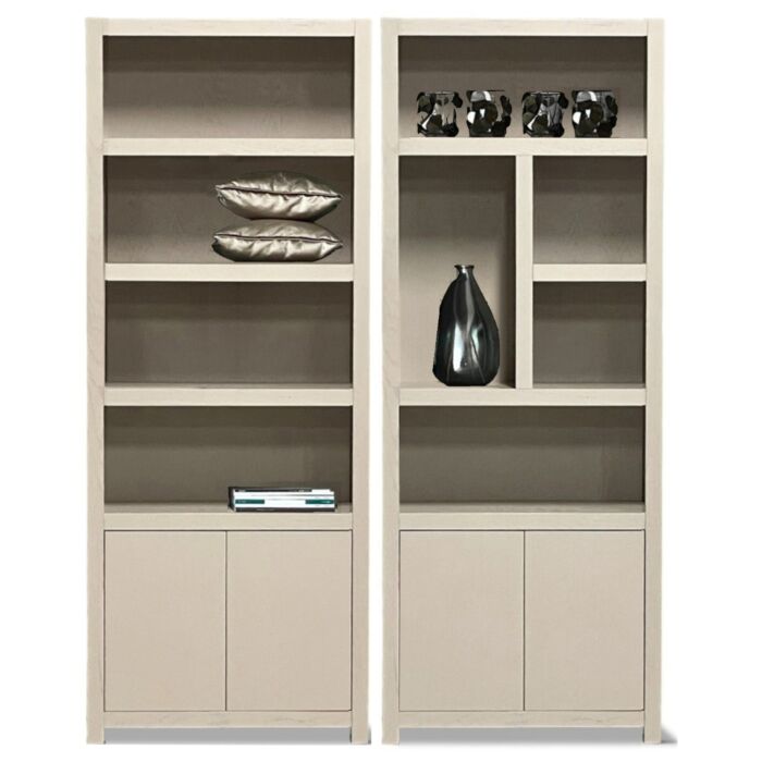 Boekenkasten Set Diamond Taupe Links Eiken