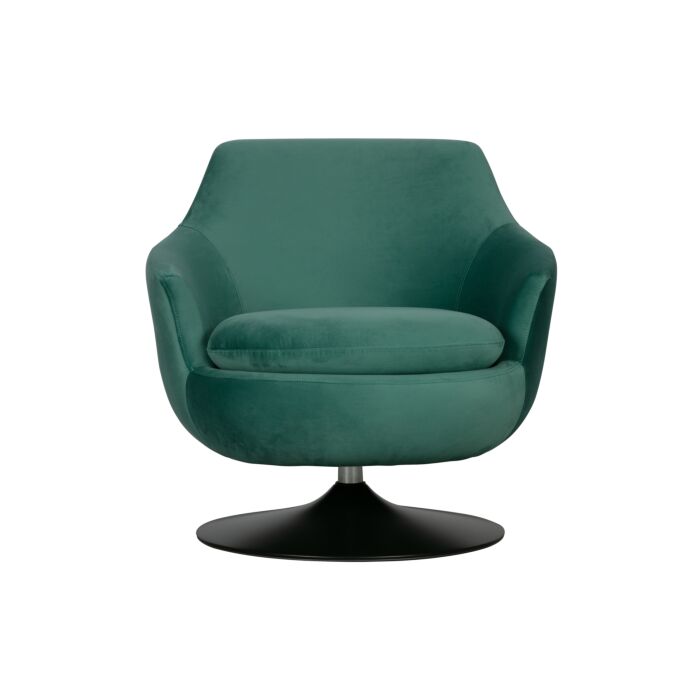 WOOOD Jada Draaifauteuil Fluweel Teal