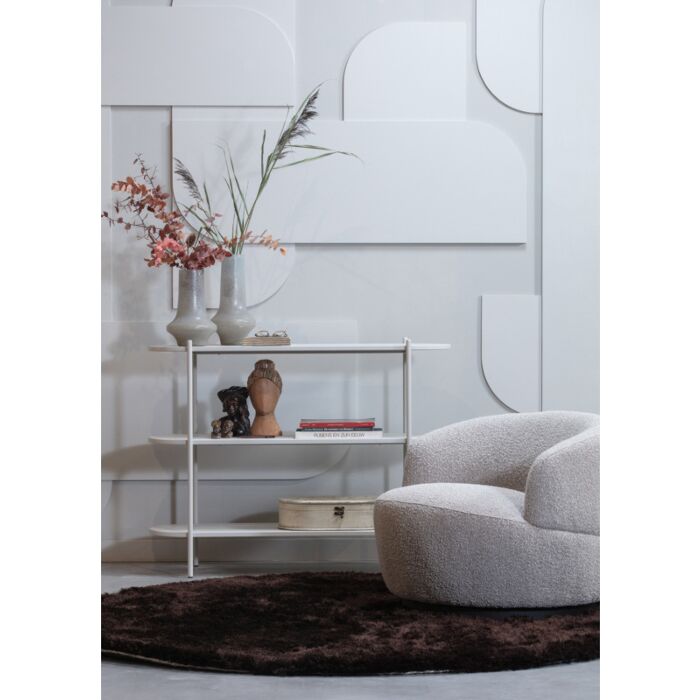 WOOLLY DRAAIFAUTEUIL BOUCLE NATUREL GEMELEERD