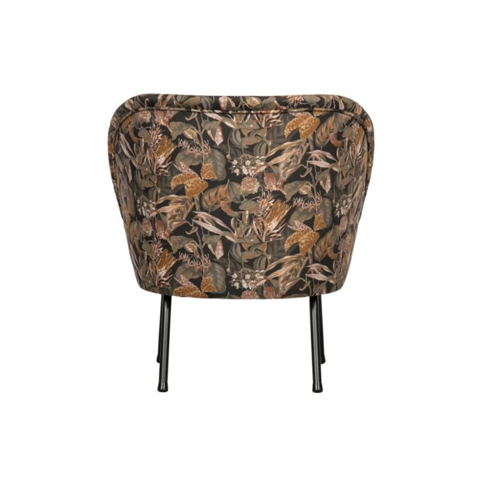 VOGUE FAUTEUIL FLUWEEL BOUQUET ZWART