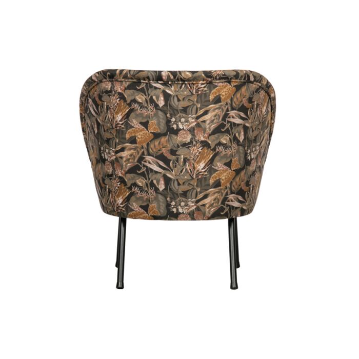 VOGUE FAUTEUIL FLUWEEL BOUQUET ZWART