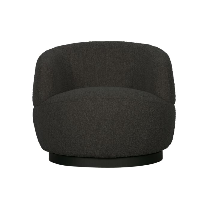 WOOLLY DRAAIFAUTEUIL BOUCLE ANTRACIET