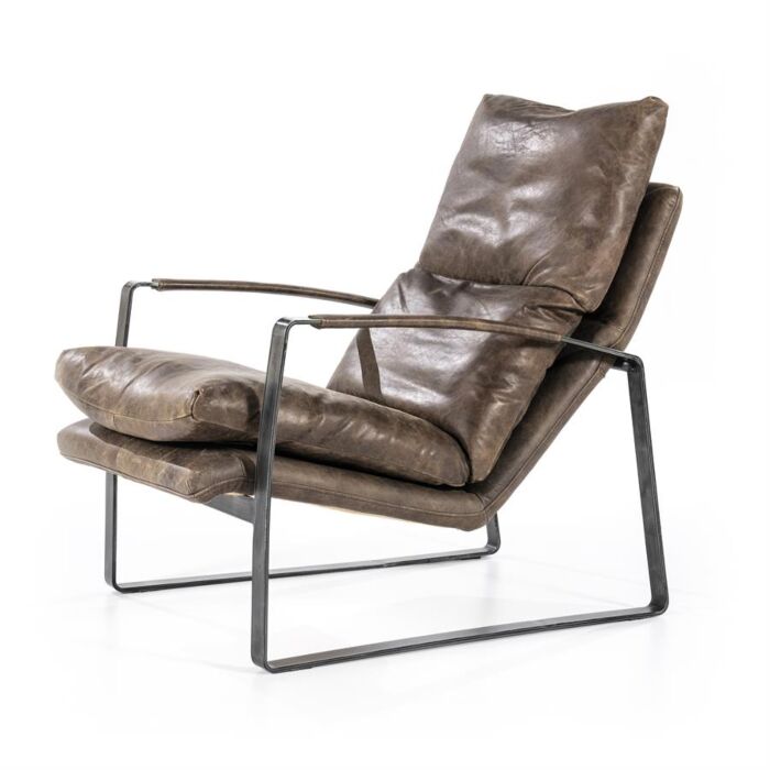 Fauteuil Lex - donkerbruin vintage leer