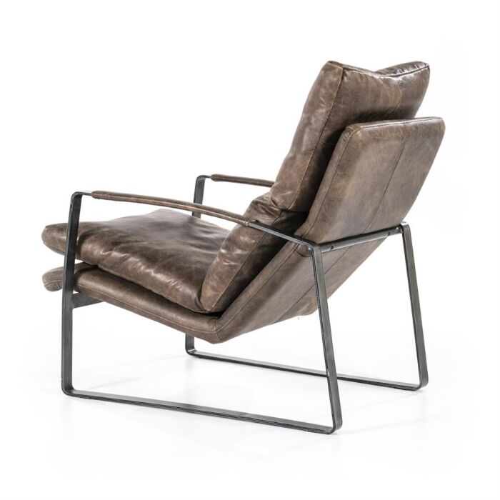Fauteuil Lex - donkerbruin vintage leer