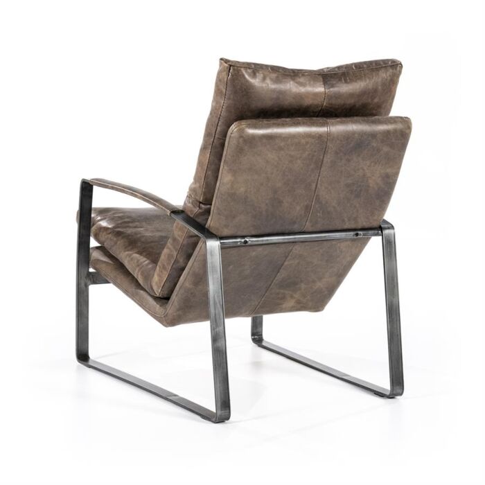 Fauteuil Lex - donkerbruin vintage leer