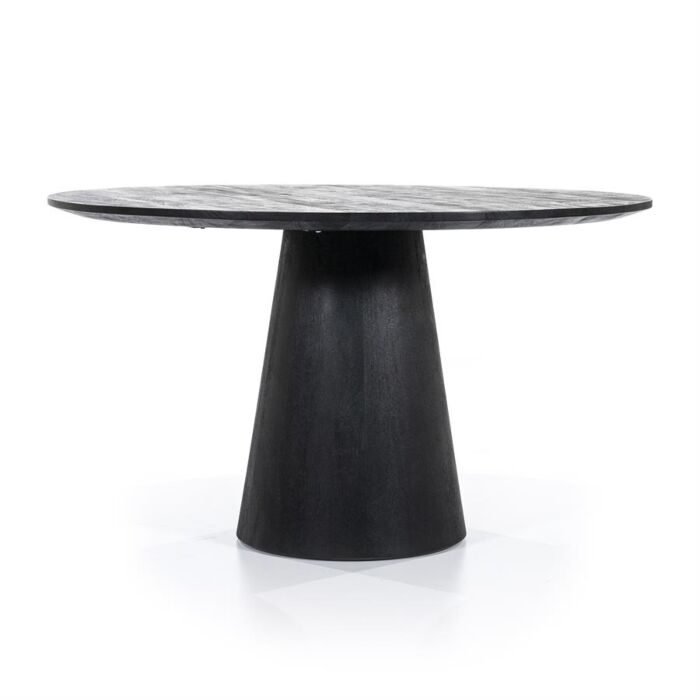 Eettafel Aron rond 130 - zwart