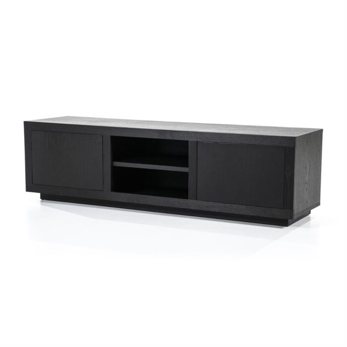 TV meubel Helsinki 160 cm 2-drs. - zwart