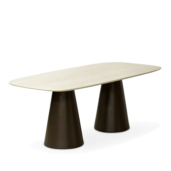 Eettafel Mira Deens Ovaal Met Anodic Brown Poten