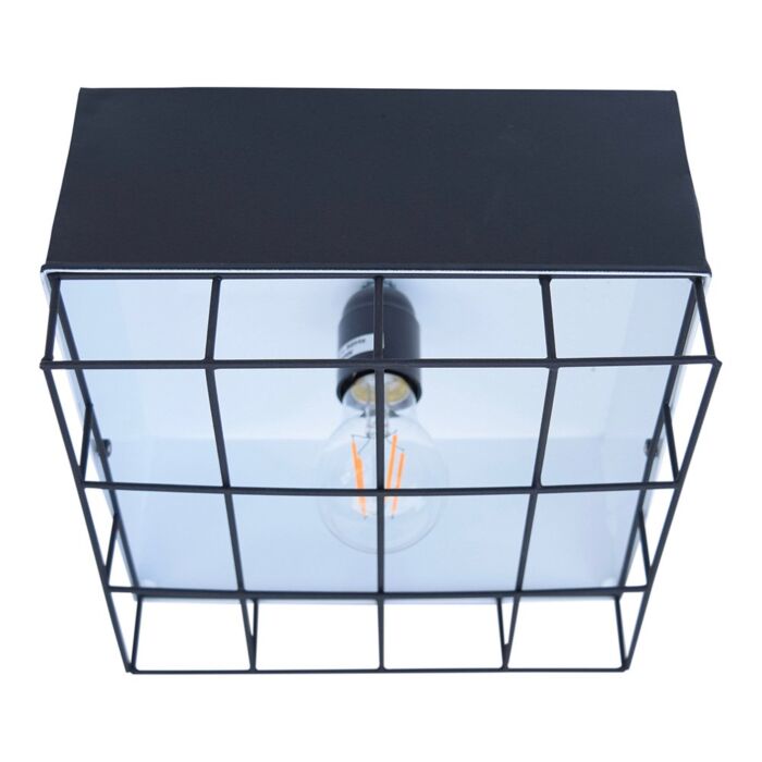 Plafondlamp Cage Industrieel Vintage Black 