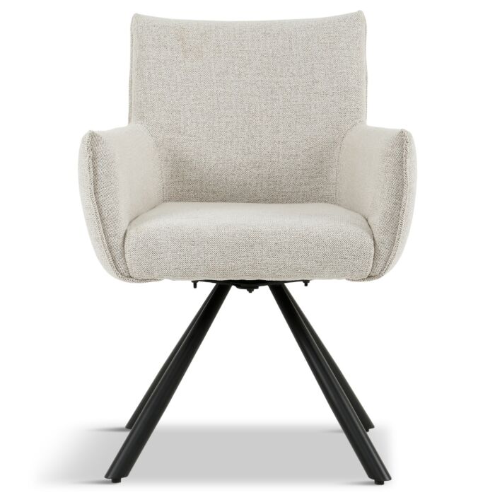 Eetkamerstoel Rome Draaibaar Beige
