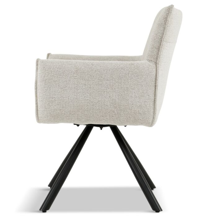 Eetkamerstoel Rome Draaibaar Beige