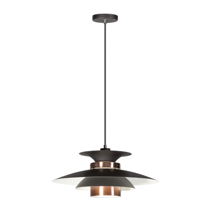 Hanglamp Potenza Zwart/Koper