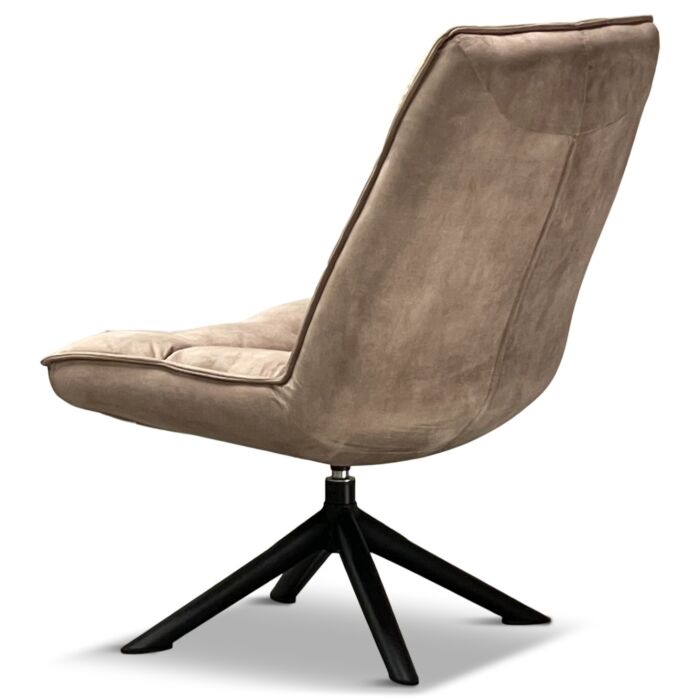 Draaifauteuil Spider Vintage Velours Taupe 