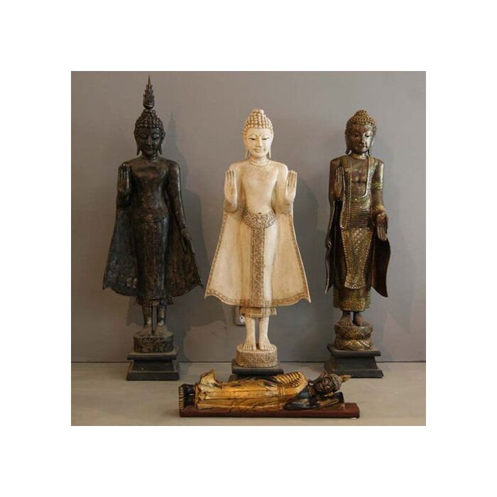 Standing Buddha White Thailand 