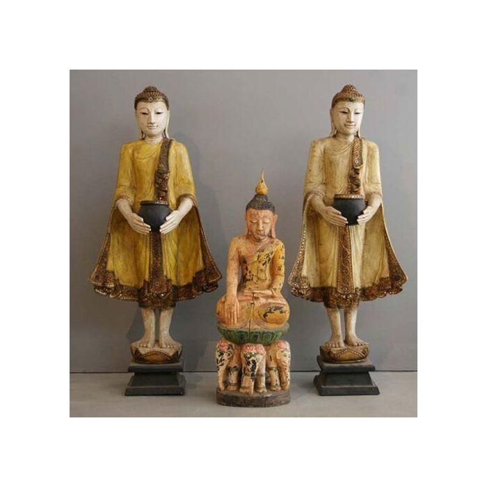 Standing Buddha Yellow Thailand