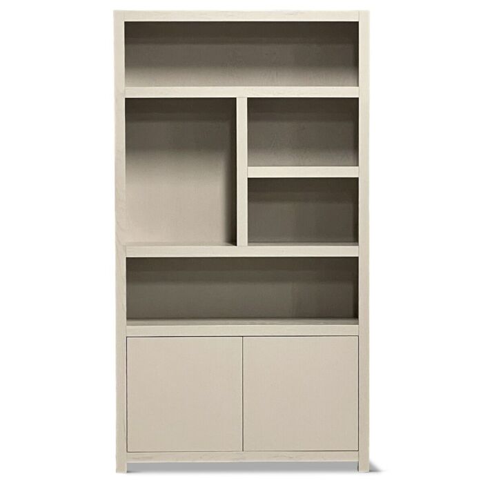 Boekenkast Set Diamond Taupe 5 Vaks 120cm Eiken