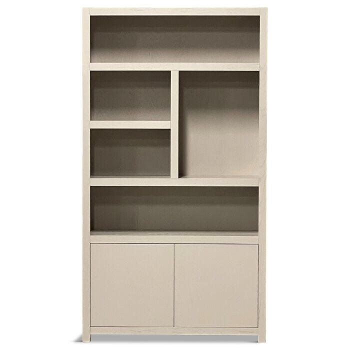 Boekenkast Set Diamond Taupe 5 Vaks 120cm Eiken