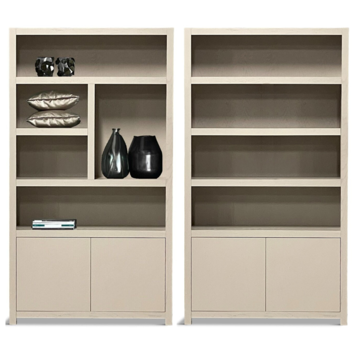 Boekenkast Set Diamond Taupe Rechts 120cm Eiken