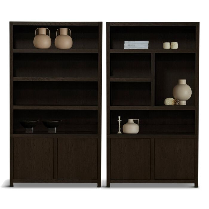 Boekenkasten Set Diamond New Brown Rechts Eiken