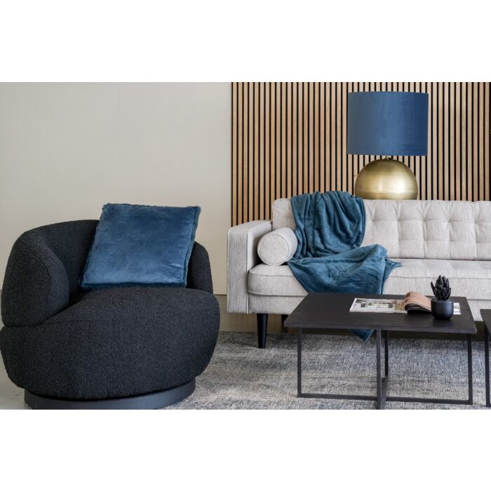 WOOLLY DRAAIFAUTEUIL BOUCLE ANTRACIET