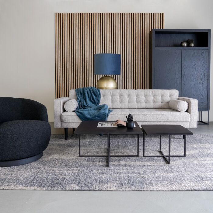 WOOLLY DRAAIFAUTEUIL BOUCLE ANTRACIET