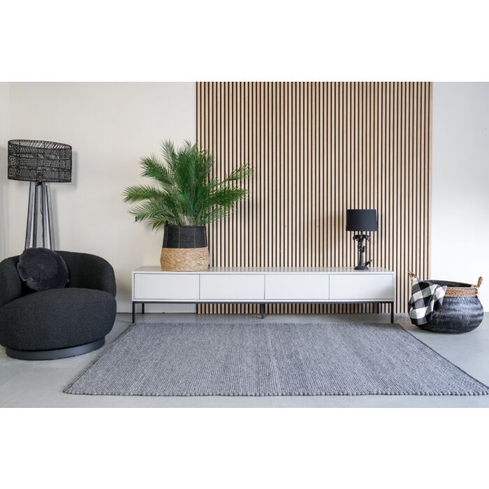 WOOLLY DRAAIFAUTEUIL BOUCLE ANTRACIET