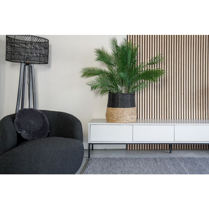 WOOLLY DRAAIFAUTEUIL BOUCLE ANTRACIET