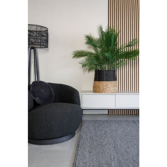 WOOLLY DRAAIFAUTEUIL BOUCLE ANTRACIET