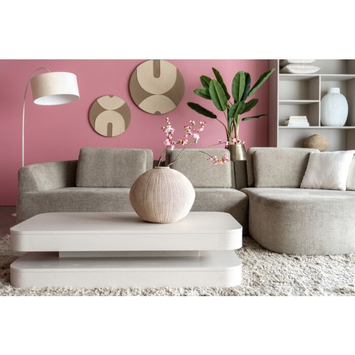 Salontafel Lida Ronde Hoek Taupe